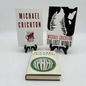 Michael Crichton LOT '95 1st Trade Edition Hardcover Lost World + Sphere + Next - Imagen 1 de 7