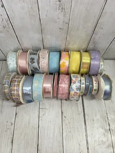 Vintage Floral Ribbon Baby Boy Girl Multi Sizes Styles Lot Pink Blue Yellow - Picture 1 of 16