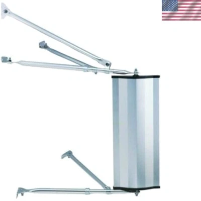 Espelho universal de caminhão de aço inoxidável 18,25 pol. com lente convexa e braços giratórios - Imagem 1 de 2