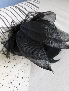 Halloween Horror Fascinator Hat with Veil and Flower Details Elegant Fancy Dress - Picture 1 of 19