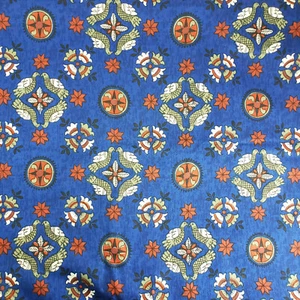 Polsterstoff Pennsylvania Colony Collection Kolonial Vögel Muster blau - Bild 1 von 4