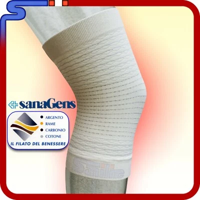 GINOCCHIERA ELASTICA SANAGENS SANADOL METALLOTERAPIA DOLORI ARTICOLARI TRAUMI