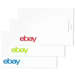 50 Pack Ebay 6.25" x 8.5" Polymailer (No padding) – Color Logo Blue Red Green - Picture 1 of 4