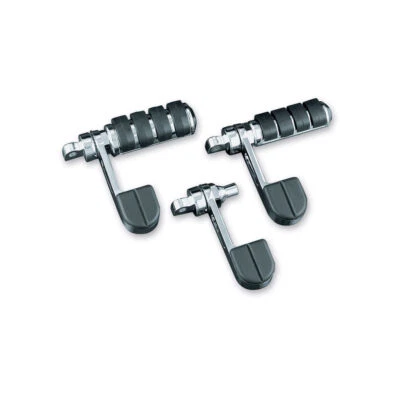 Juego de estribos Kuryakyn cromados ISO estribo grande clavijas de crucero macho reposapiés Harley Foto 1 de 3