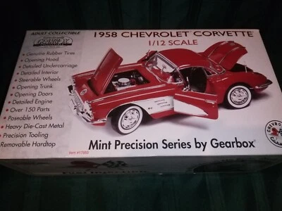 1958 Chevrolet Corvette Gearbox 1:12 Die Cast - Red Wp37 - Image 1 of 4