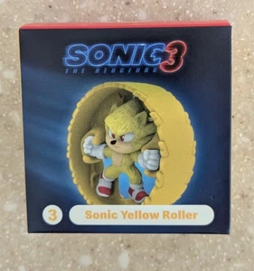 McDonald's Happy Meal toy Sonic the Hedgehog 3 #3 Sonic Yellow Roller 2024 NIP - Picture 1 of 2