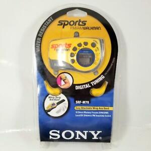 NEW Sony Sports Walkman SRF-M78 Portable AM/FM Radio Armband Yellow Water Resist