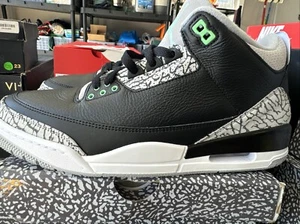 *NEW* Men NIKE Air Jordan 3 Retro Black/Green-Grey (CT8532 031), Sz 11 - Picture 1 of 19