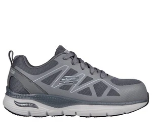 Skechers Men's Arch Fit - SR Vigorit Grey Slip Resistant Work Shoes (200152/GRY) - Picture 1 of 15