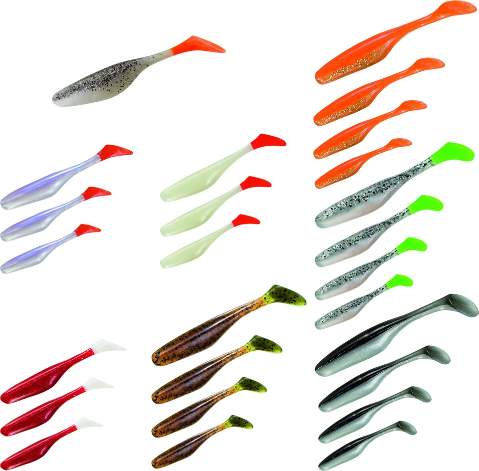 Gummifische Set 3 Stück Kunstköder Set Barsch Zander Hecht Wels Dorsch Zocker - Bild 1 von 1