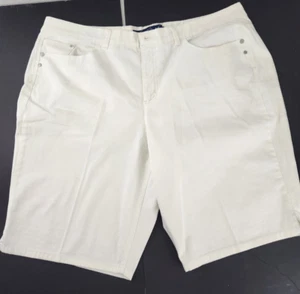 Gloria Vanderbilt Shell pantaloncino bianco estivo zip tasche anteriori donna più 22W - Foto 1 di 8