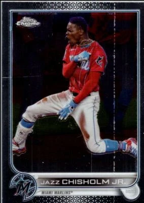 2022 Topps Chrome Jazz Chisholm Jr. Miami Marlins #91 - Image 1 of 2