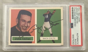 TOPPS ARCHIVES 1957 STYLE JOHNNY UNITAS AUTOGRAPH SIGNED ON CARD PSA/DNA COLTS - Picture 1 of 2