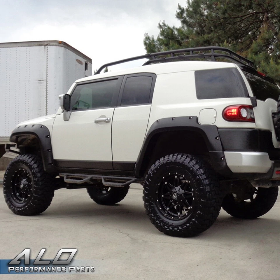 4x for 07-14 Toyota FJ Cruiser Matte Pocket Riveted Style Wheel Fender Flares US