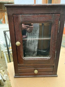 Antiker Apothekerschrank mit Böden Wandschrank Holz XXXV - Bild 1 von 1