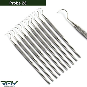 Dental Parodontal Explorer Probe 23 Single End Shepherd Hook Zahnarzt Instrument - Bild 1 von 5