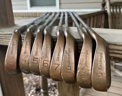 Slazenger BeCu Copper Iron set Regular Flex Steel Shafts 3-PW Mens Vintage - Image 1 of 4