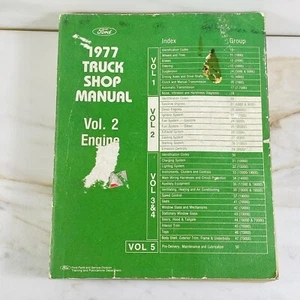 Vtg FORD 1977 Truck Shop Manual Volume 2 - Engine Mechanics OEM Book - Picture 1 of 8
