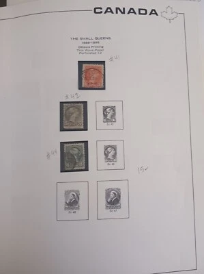 CANADÁ - 1888 - 1895 - LOTE DE SELLOS EN PÁGINA ÁLBUM - USADOS - VALOR CATÁLOGO $15. Foto 1 de 2