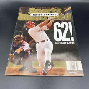 14 de septiembre de 1998 Mark McGwire 62 edición extra Sports Illustrated SIN ETIQUETA - Imagen 1 de 2