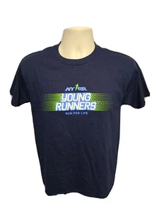 NYRR Run for Life New York Young Road Runners Youth Large Blue TShirt - Picture 1 of 9