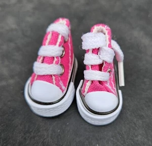 Flache Füße Puppe Fuchsia rosa Schnürschuhe Schuhe Stiefel 3,5 cm Sohlenlänge - Bild 1 von 4