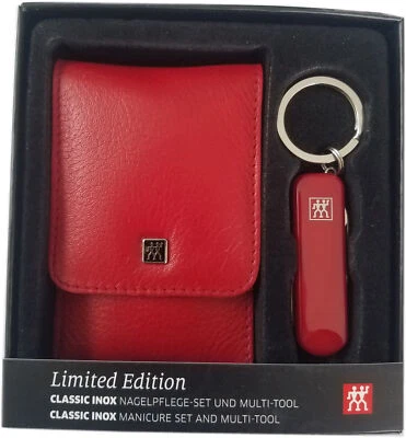 Zwillling ClassicInox Manicure Etui 4tlg.Taschenetui Multitool/Taschenmesser Rot - Bild 1 von 3
