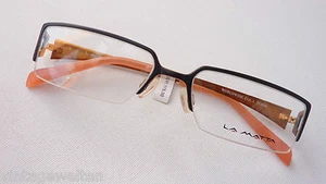 La Matta Designer-Brille Markengestell Herren Fassung schwarz-orange Grösse M - Picture 1 of 4