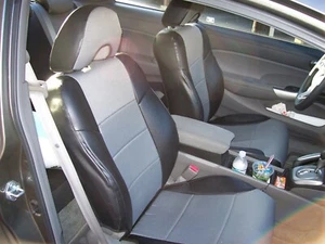 for HONDA CIVIC 2003-2005 LEATHER-LIKE CUSTOM MADE 3D FIT FRONT SEAT COVERS PAIR - Picture 1 of 13