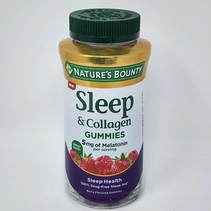 Nature’s Bounty Sleep & Collagen Gummies 5mg of Melatonin, Berry (140 Gummies) - Picture 1 of 9