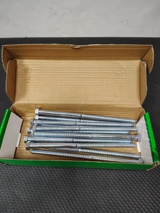 Hillman 1/2 Zoll x 10 Zoll Zink verzinkt Sechskantkopf Innen Lag Schrauben 12 Stück - Bild 1 von 3