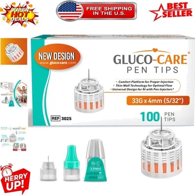 Puntas de bolígrafo 33G x 5/32"": ajuste universal y rendimiento de calidad, 100 puntas por caja Foto 1 de 4