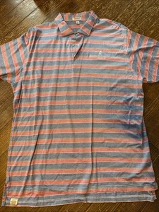 Camisa Polo Peter Millar Para Hombres 2XL Multicolor Rayas Espía Colina Manga Corta - Imagen 1 de 6
