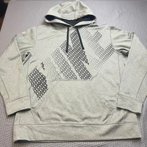 Nike Therma Fit Herren grau Grafik Hoodie Sweatshirt sportlich Gr. L - Bild 1 von 9
