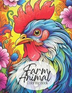 Farm Animal Coloring Book: Country Farm Animals Design Coloring Pages / Easy and - Picture 1 of 1