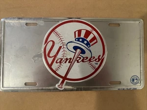 New York Yankees MLB Metal Embossed License Plate 12x6 New In Wrapper - Picture 1 of 2