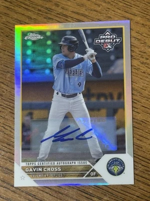 Gavin Cross 2023 Topps Pro Debut Chrome Refractor Auto Autograph #30/99 #PDC-60 - Image 1 of 2