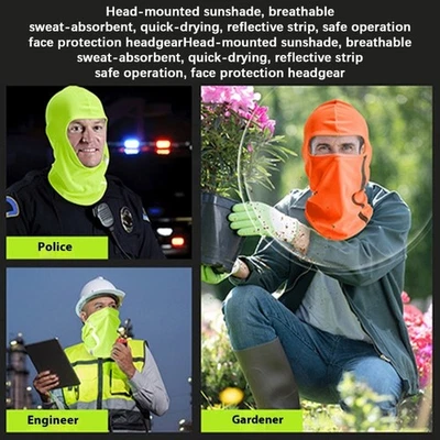 MARKENLOS Face Mask Reflective Safety Neck Gaiter For Outdoor Work Sports Dust Protections