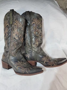 Stivali donna taglia 10 western in pelle cerchio G - Foto 1 di 11