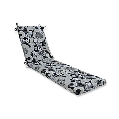  Chaise trasero liso floral interior/exterior 80" x 23" negro/blanco Sophia Graphite Foto 1 de 4