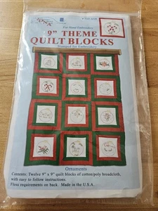 Jack Dempsey Stamp Cross Stitch Embroidery THEME Quilt Block Christmas ORNAMENTS - Picture 1 of 6