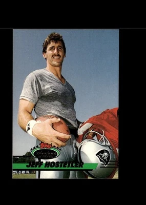 Jeff Hostetler : 1993 Topps Stadium Club NFL Card #330 : Los Angeles Raiders - Image 1 of 2