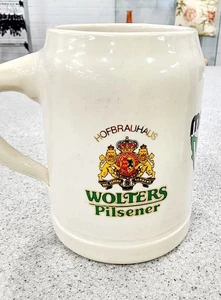 Hofbrauhaus Wolters Pilsner Stoneware Mug Beer Stein RARE MEXICO 1986 WORLD CUP - Picture 1 of 5