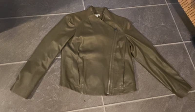 HELMUT HELMUT LANG WOMEN'S ASYMMETRICAL LAMB LEATHER JACKET SZ L - Image 1 of 4