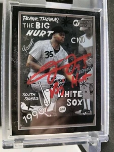 Project 2020 Frank Thomas Red Autograph 4/5 Artiist Sophia Chang MLB White Sox - Picture 1 of 2