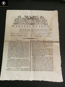 Régime d'assemblée ♦ VEDETTE ou GAZETTE du JOUR ♦ 14e frimaire 2é Année ( 1793 ) - Imagen 1 de 3