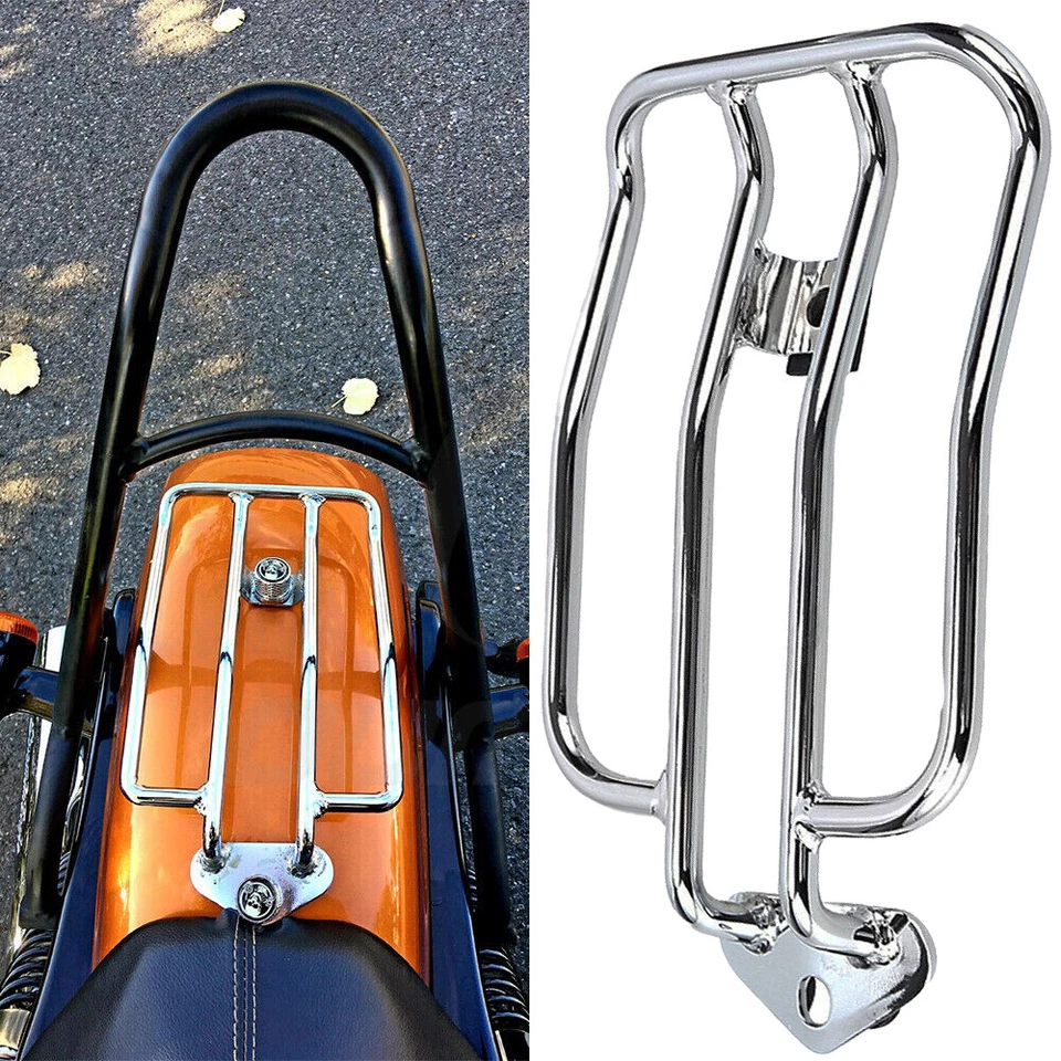 Portaequipajes guardabarros asiento individual cromado 2004-2022 para Harley Sportster XL 883 12000 Foto 1 de 4
