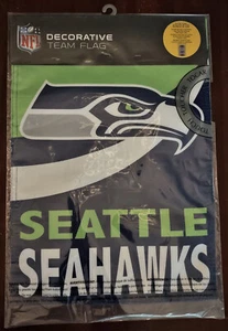 Seattle Seahawks 12.5” x 18” Double-Sided NFL Decorative Team Flag - NEW - Picture 1 of 4