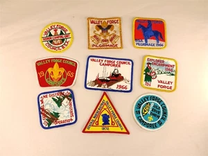 ✅ Lote de 9 parches BSA Valley Forge Council década de 1960 PA General Wayne Vintage Boy Scout  - Imagen 1 de 2