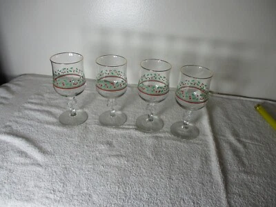 JUEGO DE CUATRO VASOS LIBBEY ARBY'S HOLLY BERRY BOW TALLO Foto 1 de 4